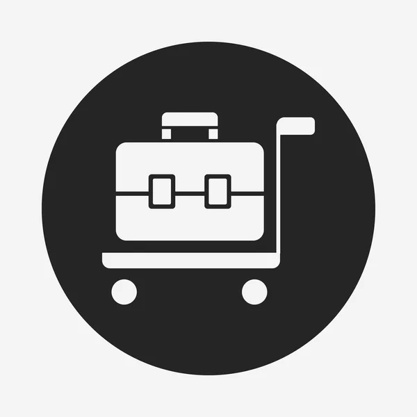 Koffer-Trolley-Symbol — Stockvektor