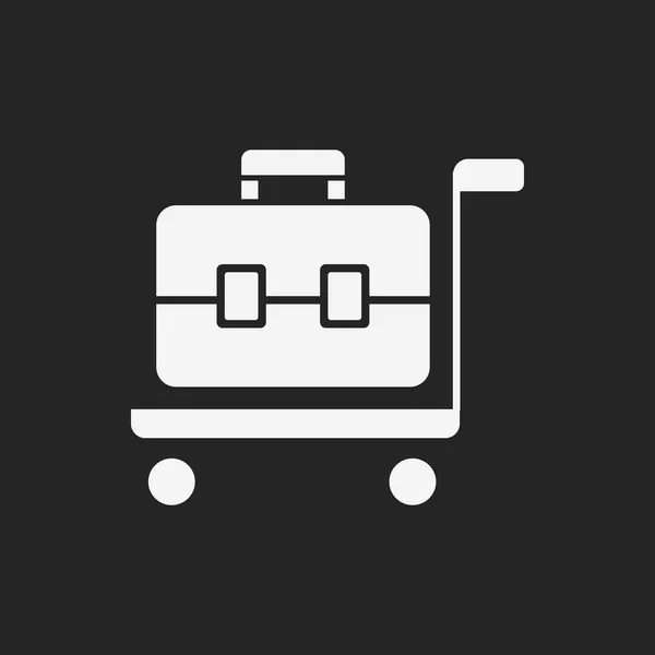 Koffer-Trolley-Symbol — Stockvektor