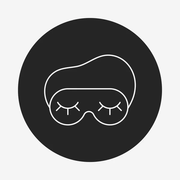 Icône de ligne de masque oculaire — Image vectorielle