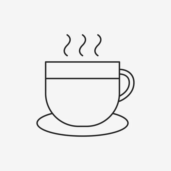 Koffie lijn pictogram — Stockvector