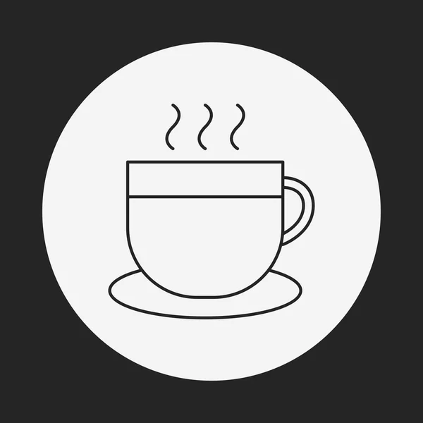 Kaffeelinie-Symbol — Stockvektor