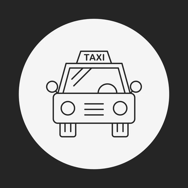 Icône de ligne de taxi — Image vectorielle