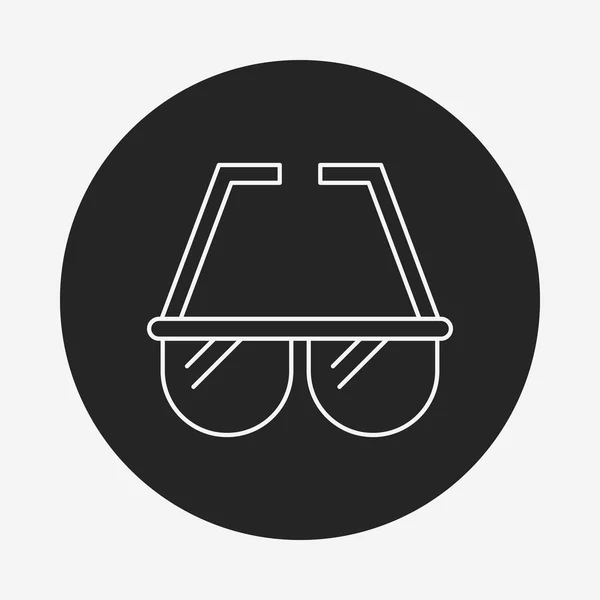 Ikona čáry sluneční brýle — Stockový vektor