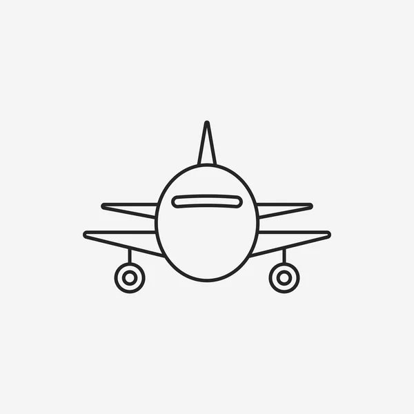 Icono de línea de avión — Vector de stock