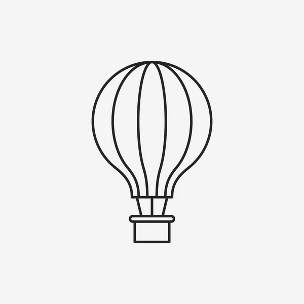 Icône de ligne de ballon à air chaud — Image vectorielle