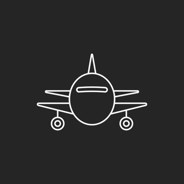 Ícone de linha de avião — Vetor de Stock