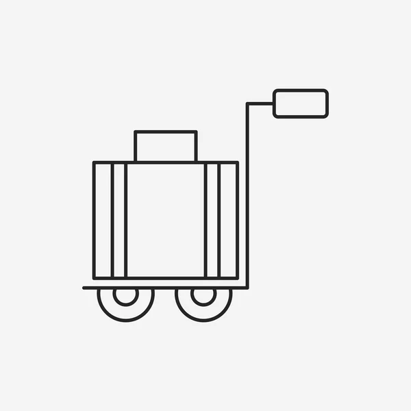 手提箱电车线图标 — 图库矢量图片