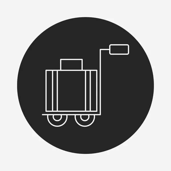 Suitcase trolley line icon — Stock Vector