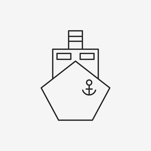 Icono de línea de barco — Archivo Imágenes Vectoriales