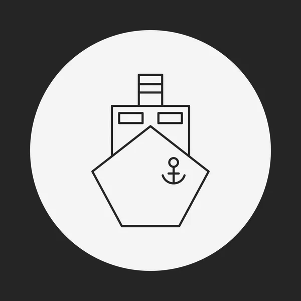 Icono de línea de barco — Archivo Imágenes Vectoriales