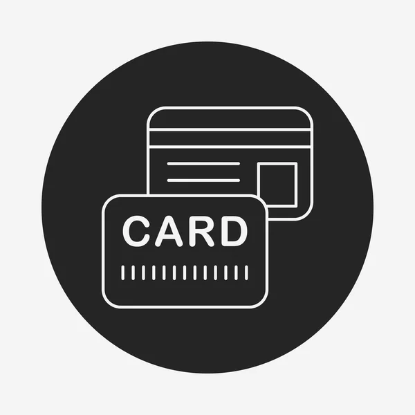 Εικονίδιο γραμμής πιστωτικής κάρτας — Διανυσματικό Αρχείο