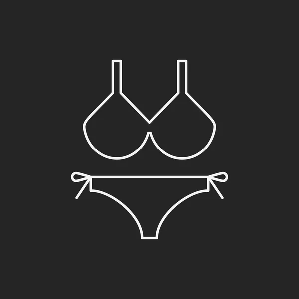 Bikini linje-ikonen — Stock vektor