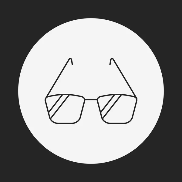 Línea de gafas de sol icono — Vector de stock