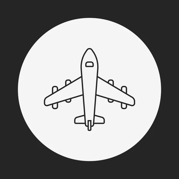 Ikonen för flygplanslinjer — Stock vektor