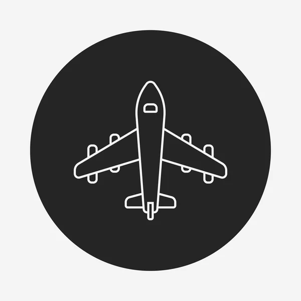 Icono de línea de avión — Vector de stock