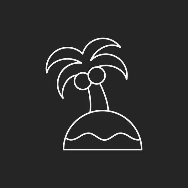 Island line icon — Stock Vector