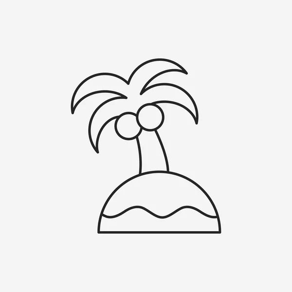 Eiland lijn pictogram — Stockvector