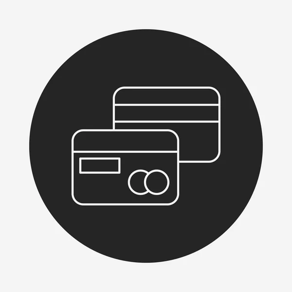 Línea de tarjeta de crédito icono — Vector de stock