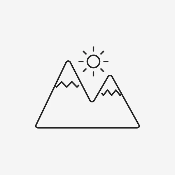 Mountain line icon — Stock Vector