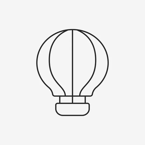 Ícone de linha de balão de ar quente — Vetor de Stock