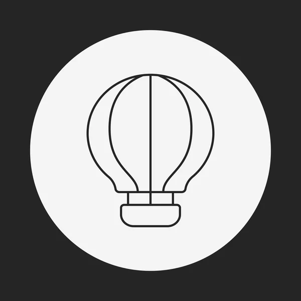 Línea de globo de aire caliente icono — Archivo Imágenes Vectoriales