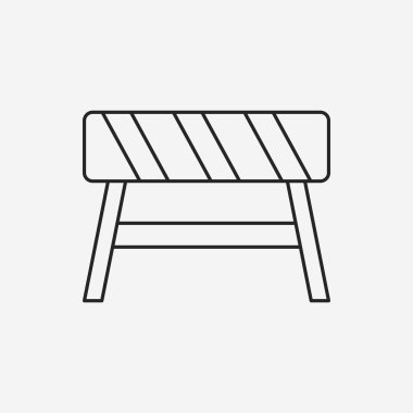 Yollara barikat satırı simgesi