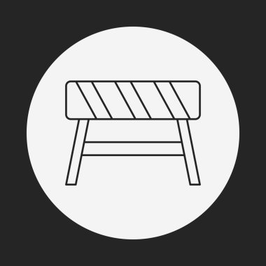 Yollara barikat satırı simgesi