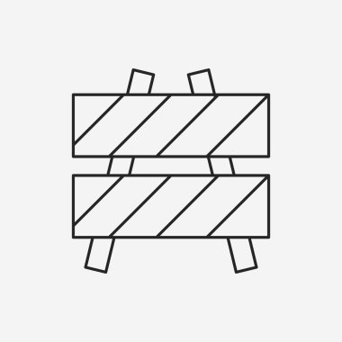 Yollara barikat satırı simgesi