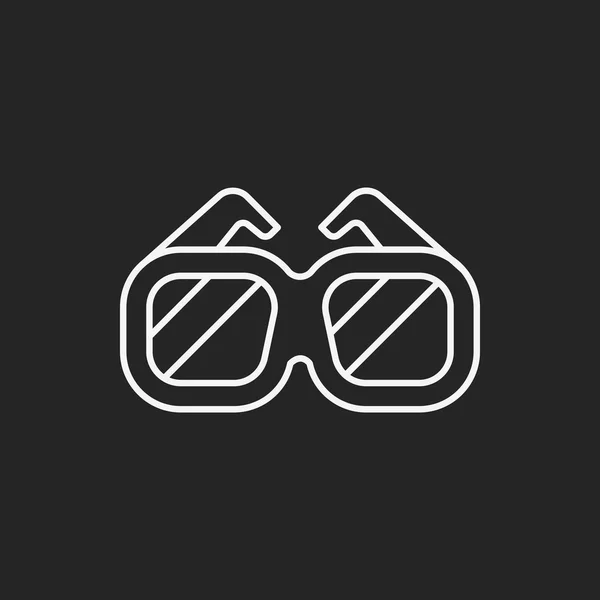 Goggles line icon — Stock Vector