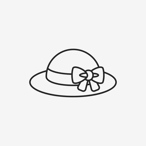 Sun hat line icon — Stock vektor