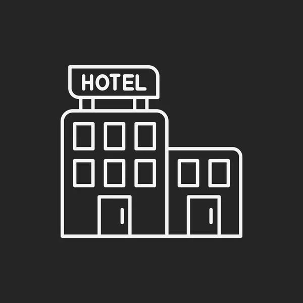 Hotel lijn pictogram — Stockvector