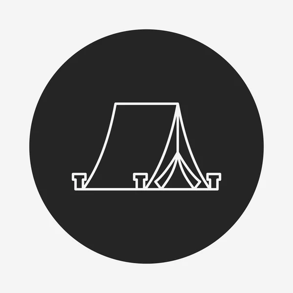 Tent line icon — Stock Vector