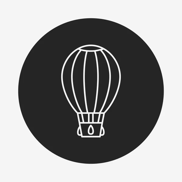 Hot air balloon line icon — Stock Vector