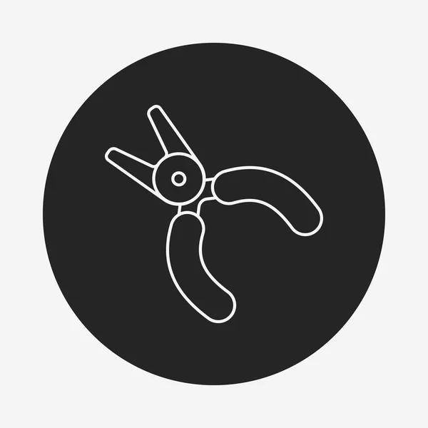 Pliers lijn pictogram — Stockvector