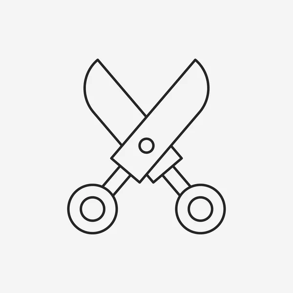 Значок "рядок" ножиці — стоковий вектор
