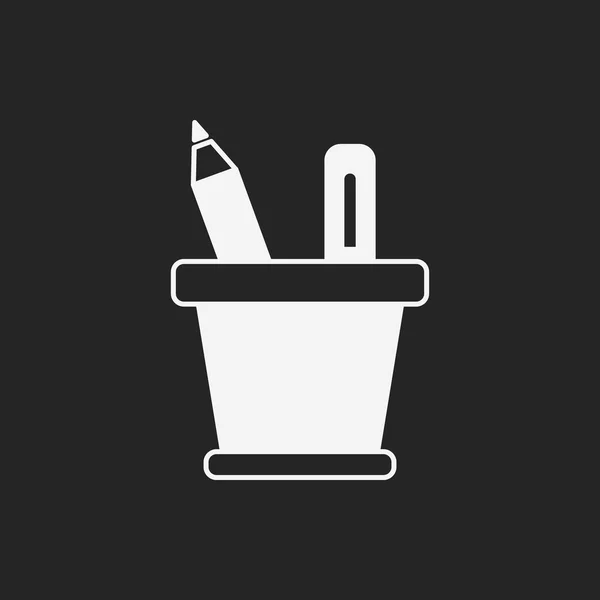 Crayon et icône de règle — Image vectorielle