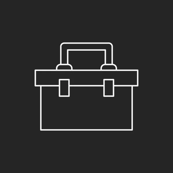 Caja de herramientas icono de línea — Vector de stock