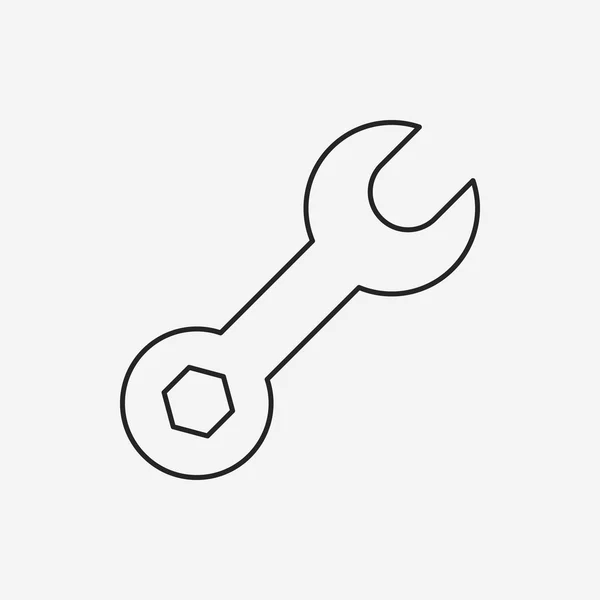 Llave icono de línea — Vector de stock