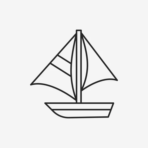 Ícone de linha de barco —  Vetores de Stock
