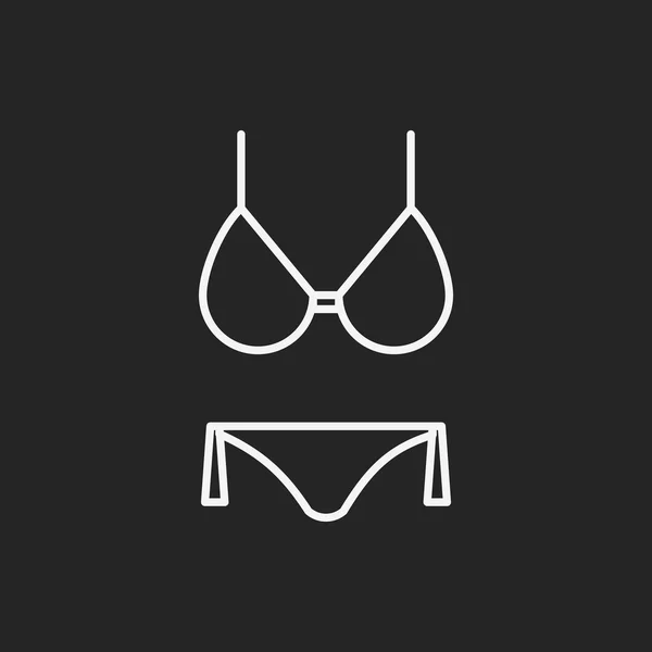 Línea de bikini icono — Vector de stock