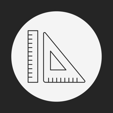 Üçgen cetveli satırı simgesi