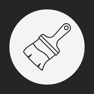 Fırça çizgisi simgesini boya