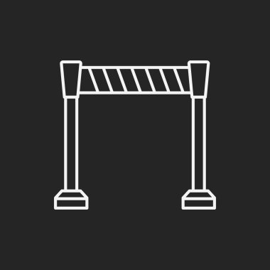 Yollara barikat satırı simgesi