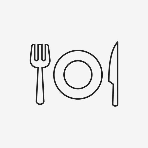 Значок линии столовой посуды — стоковый вектор