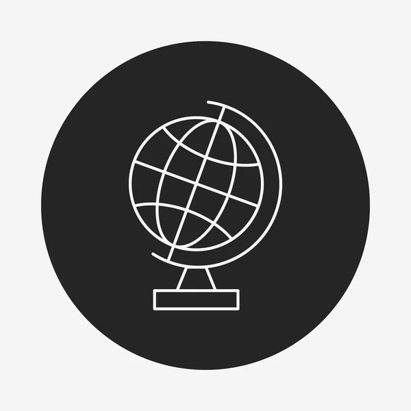 Glob ikona linii — Wektor stockowy