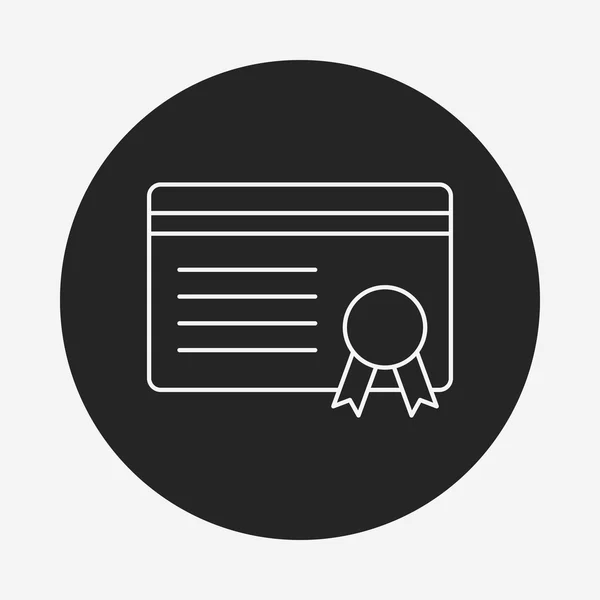 Certificate line icon — Stock Vector