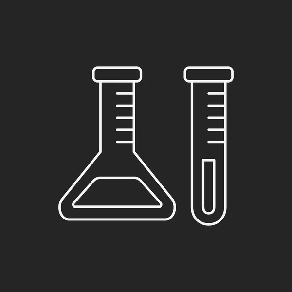 Ikona čáry kádinky experimentu — Stockový vektor