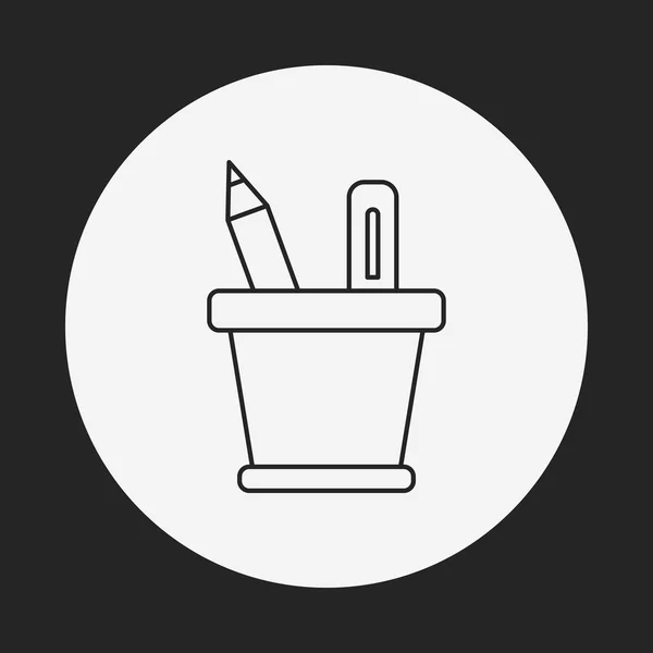 Ikona čáry tužky a pravítka — Stockový vektor