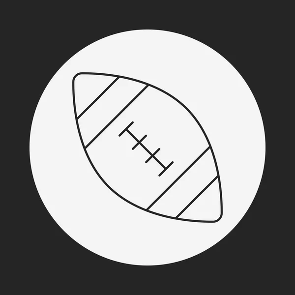 American football line icon — Stock Vector