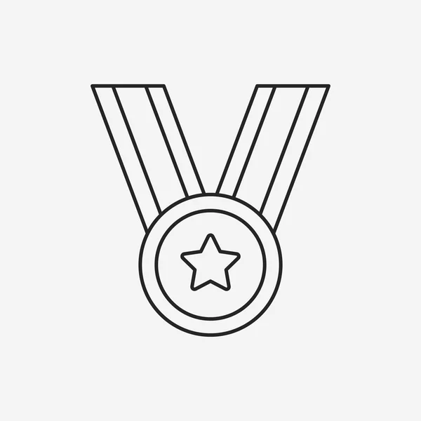 Ícone de linha de medalha — Vetor de Stock